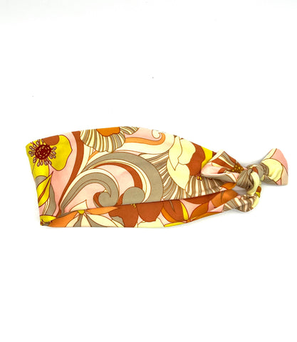 Retro Coral Floral 3-inch Headband
