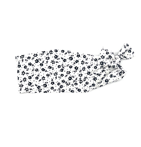 Tiny Black Floral  3-inch Headband