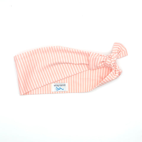 Peachy Pink Stripe 3-inch headband