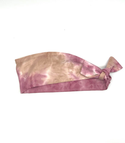 Pink and Tan Tie-Dyed 3-inch Headband