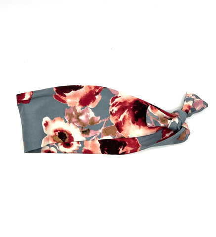 Floral on Gray 3-inch Headband