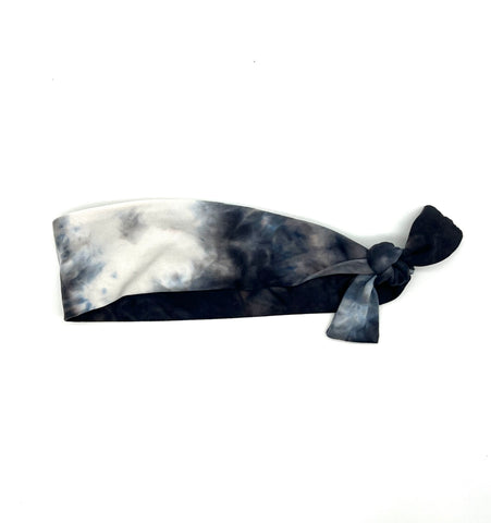 Black and White Tie-Dyed 2-inch headband