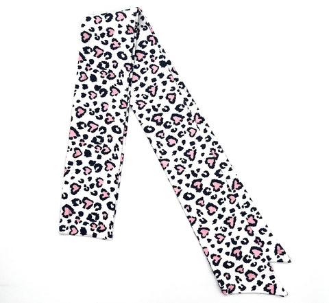 Pink Heart Leopard Head Wrap