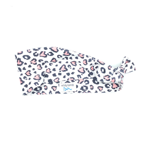 Pink Heart Leopard 3-inch headband