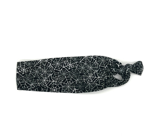 Spiderwebs on Black 2-inch Headband