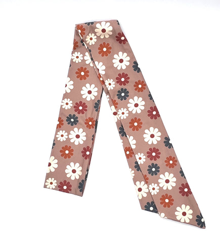 Retro Floral on Beige Head Wrap