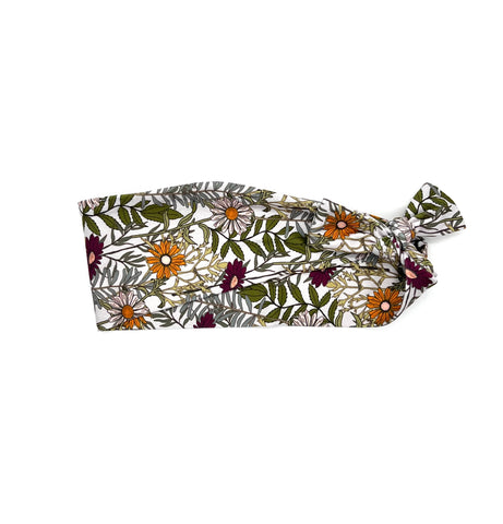 Wildflowers on Light Gray 3-inch headband