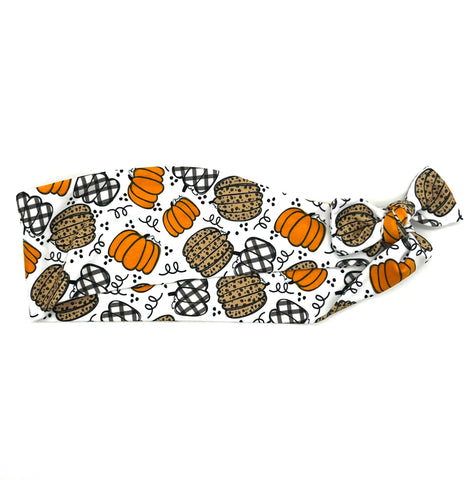 Pumpkins and Doodles 3-inch Headband