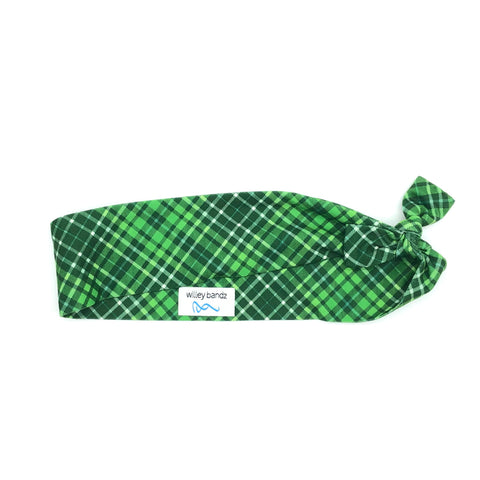 Green Plaid 2-inch Headband