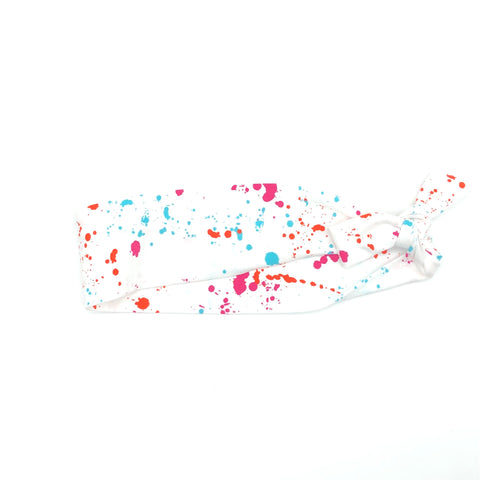 Splatter Paint on White 2-inch Headband