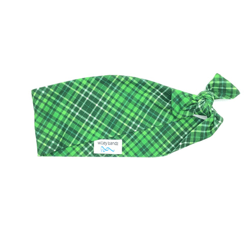 Green Plaid 3-inch Headband
