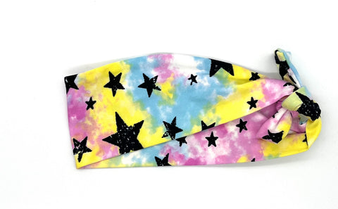 Pastel Tie-Dyed Stars 3-inch headband