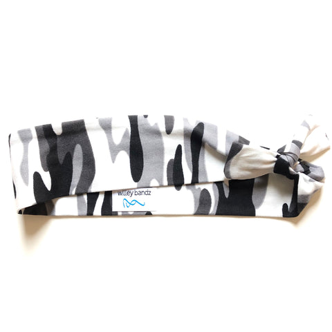 Black White and Grey Camo 2-inch Headband