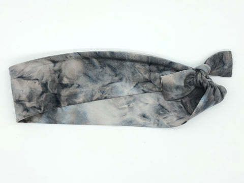 Gray and Blue Tie Dyed 2-inch Headband
