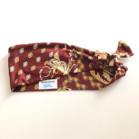 Gold on Rust 3-inch headband