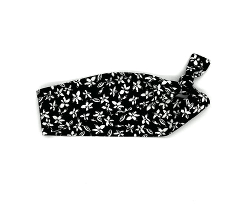 Black and White Floral Headband