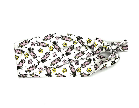 Syringes with Flowers Headband