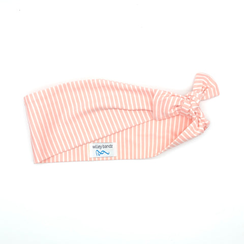 Peachy Pink Strip 3-inch headband