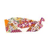 Reversible Purple and Tan Patchwork  3-inch headband