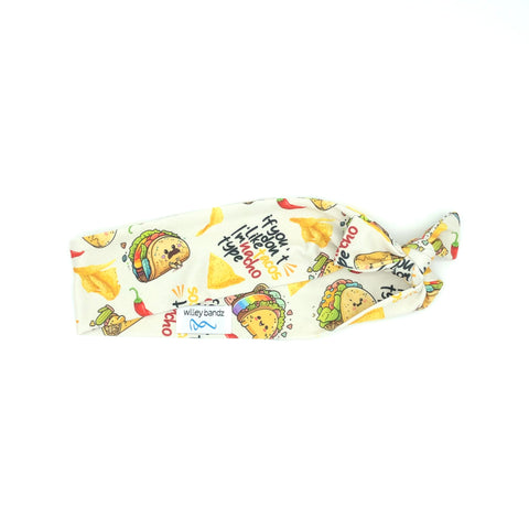 “If you don’t like taco, I’m nacho type” 2-inch headband