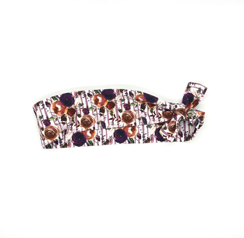 Purple Stripe Floral Headband