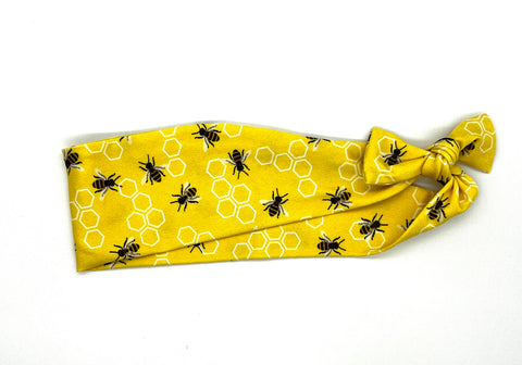 Bees and Honeycomb on Yellow Headband