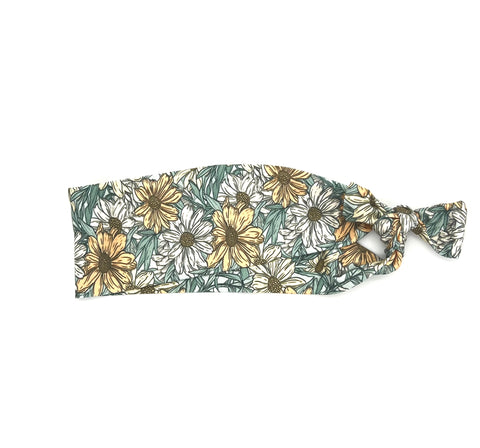 Shades of Teal Floral Headband