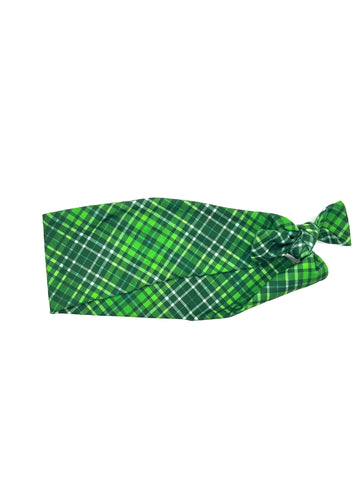 Green Plaid 3-inch headband