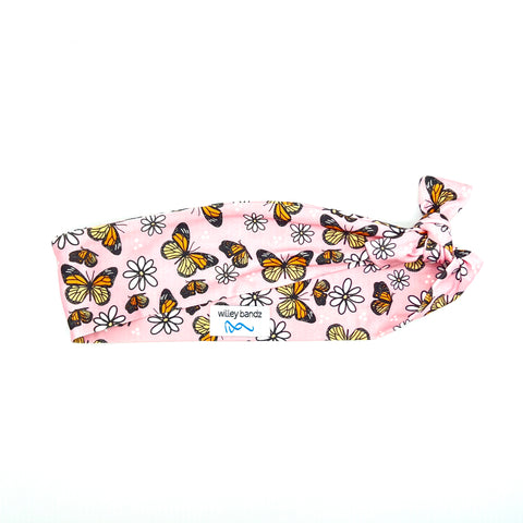 Monarch Butterflies on Pink 2-inch Headband