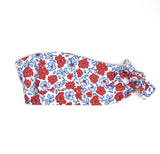 Red White and Blue Floral Headband