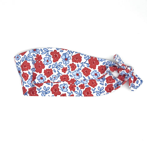 Red White and Blue Floral Headband