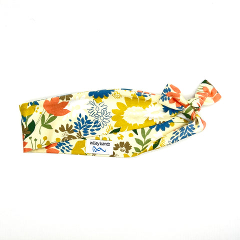 Spring Floral on Pale Yellow 2-inch Headband