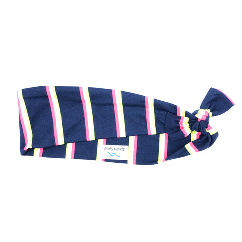 Neon Stripe in Navy 3-inch headband