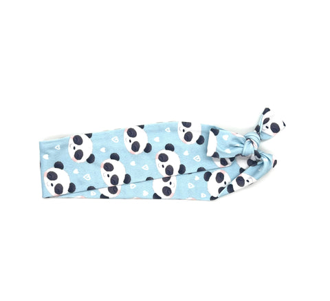 Pandas on Blue Headband