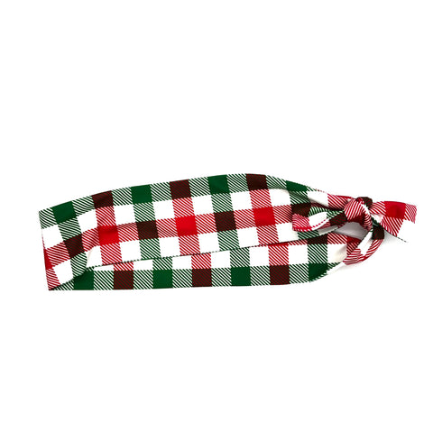 Red and Green Plaid Headband