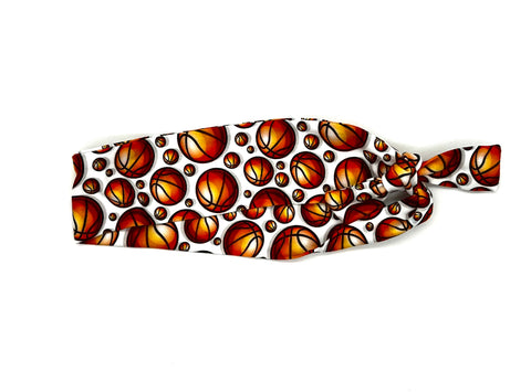 Basketballs on White Headband