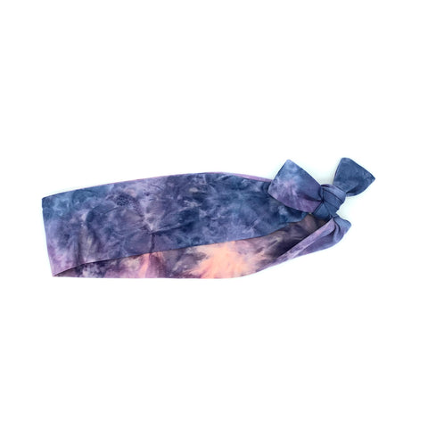 Purple Blue and Orange Tie Dyed 2-inch headband