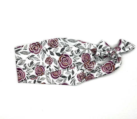 Roses on White Headband