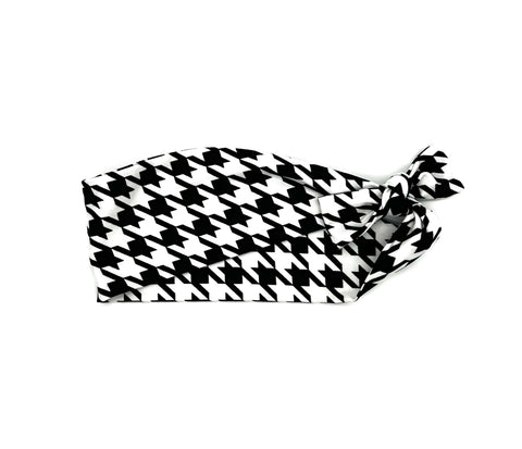 Black and White Houndstooth Headband