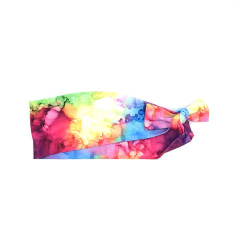 Rainbow Watercolor 3-inch headband
