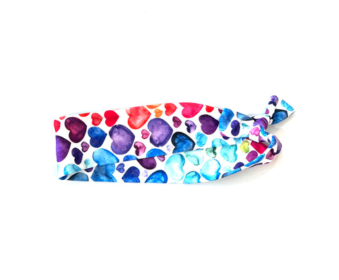 Rainbow Hearts 2-inch headband