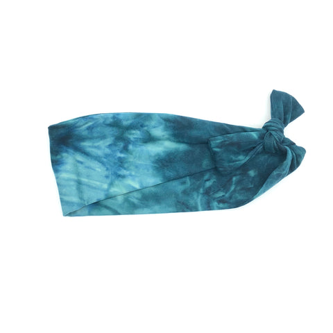 Teal Tie Dyed 3-inch Headband