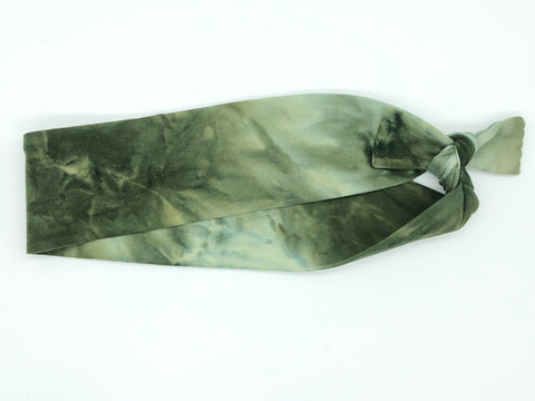 Olive Green Tie Dyed 2-inch headband