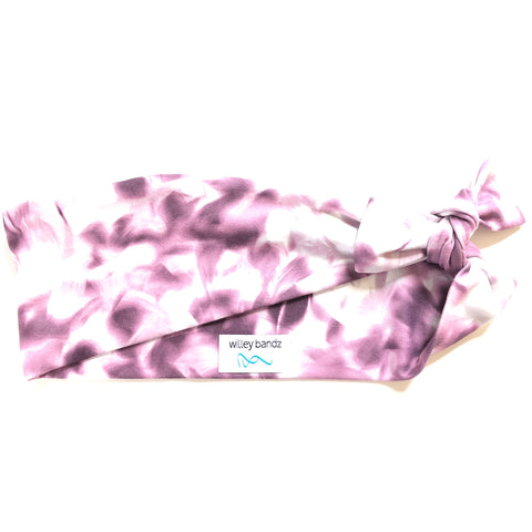 Abstract Shades of Mauve on White of 3-inch Headband