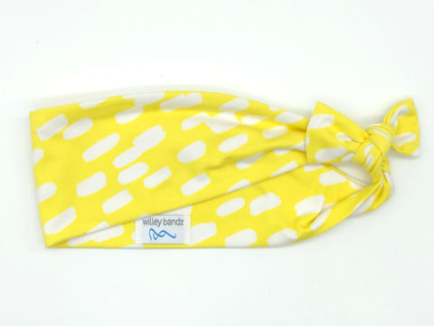 Yellow and White 3-inch headband