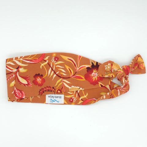 Shades of Orange Floral 3-inch headband