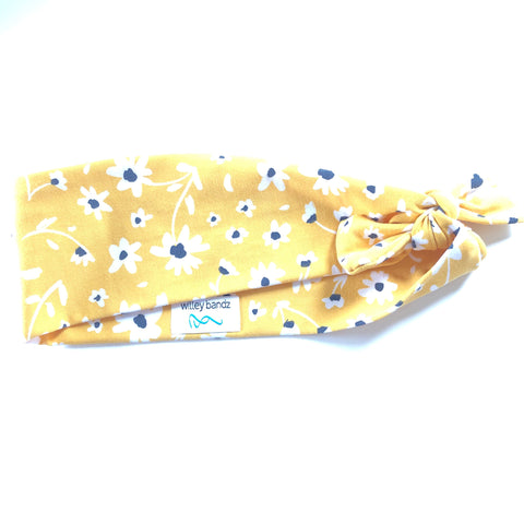 Daisies on Mustard 3-inch headband