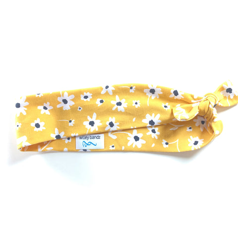 Daisies on Mustard 2-inch headband